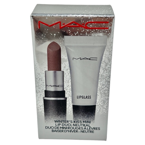 ‼️SOLD‼️MAC COSMETICS Winter’s Kiss Mini Lip Duo in NEUTRAL, Holiday Exclusive - Picture 4 of 6